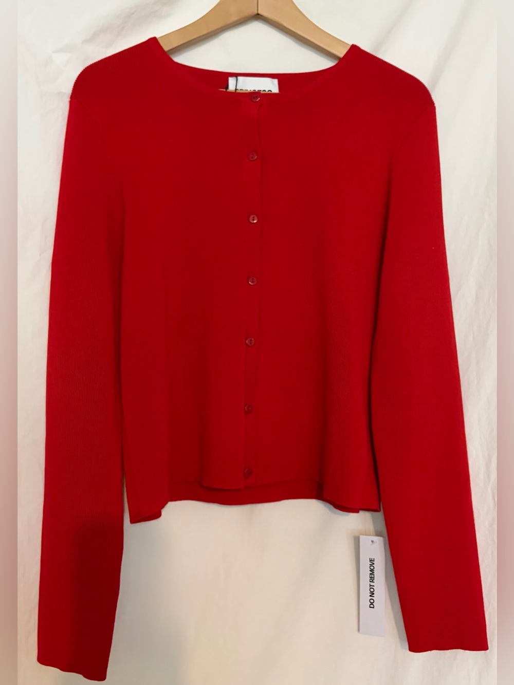 Princess Polly Old Burlington Relaxed Cardigan Red Crewneck Sweater NWT Sz L/XL